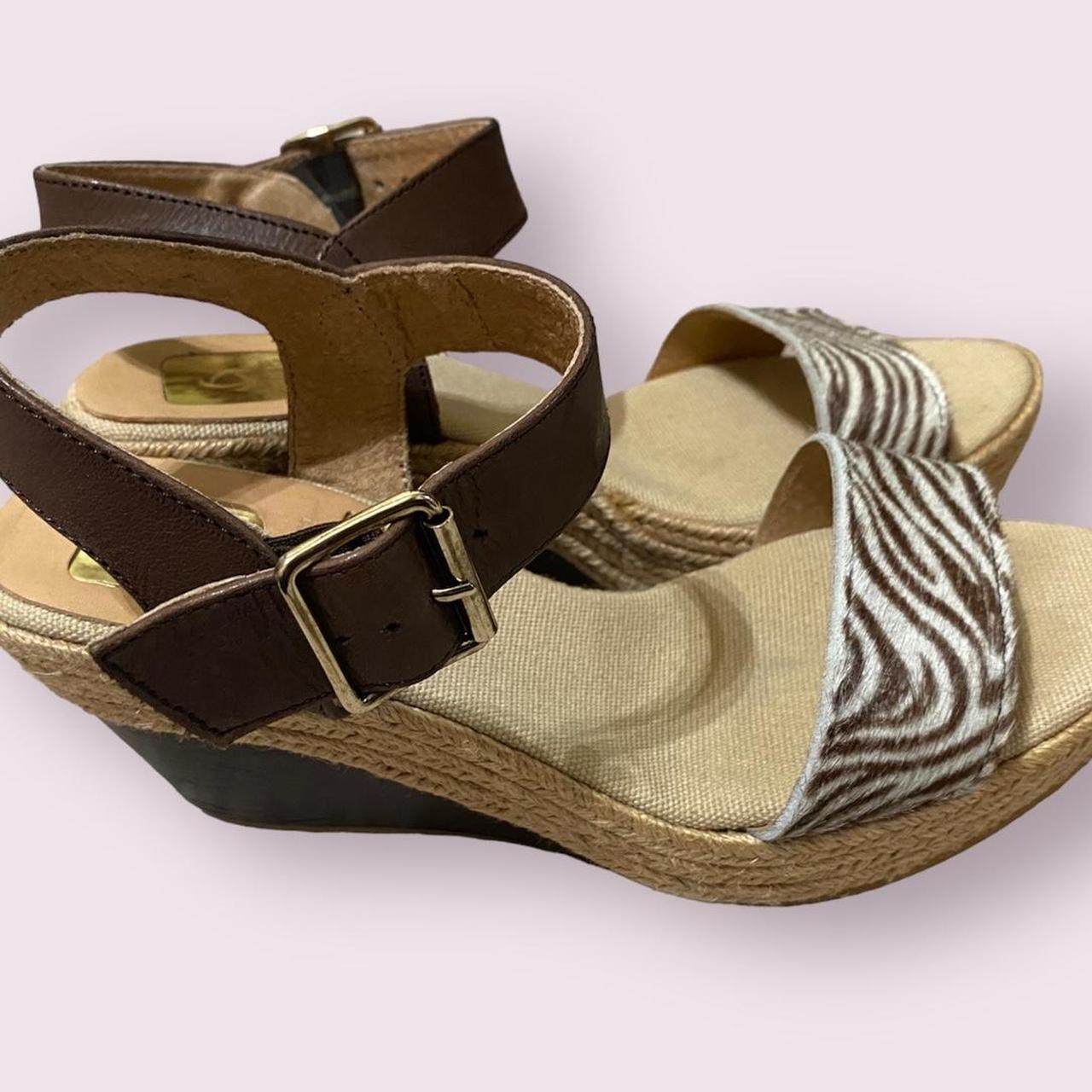 zebra print wedges ⭐️brand: kanna ⭐️size 36, us size... - Depop