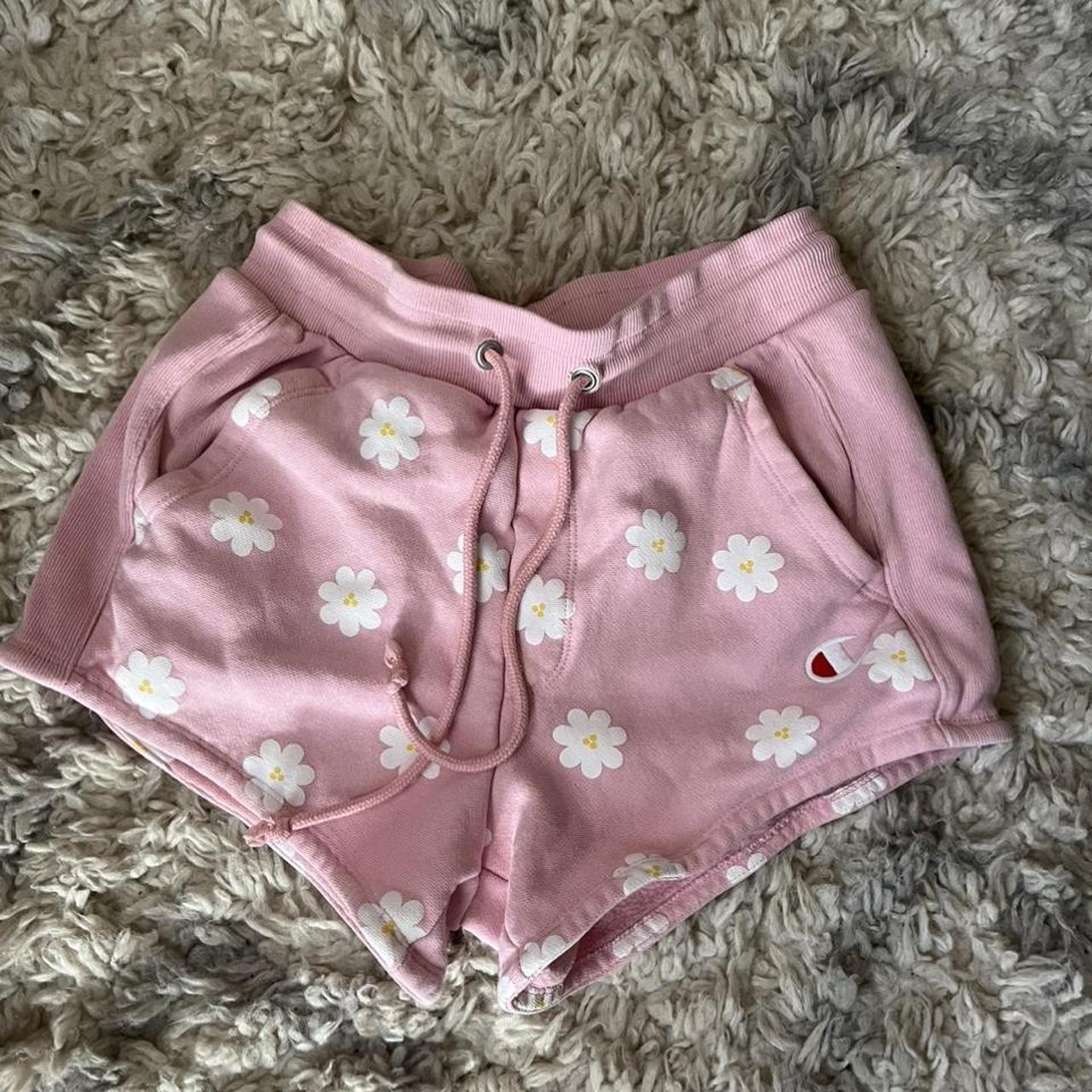 Urban Outfitters x Champion pink daisy shorts So