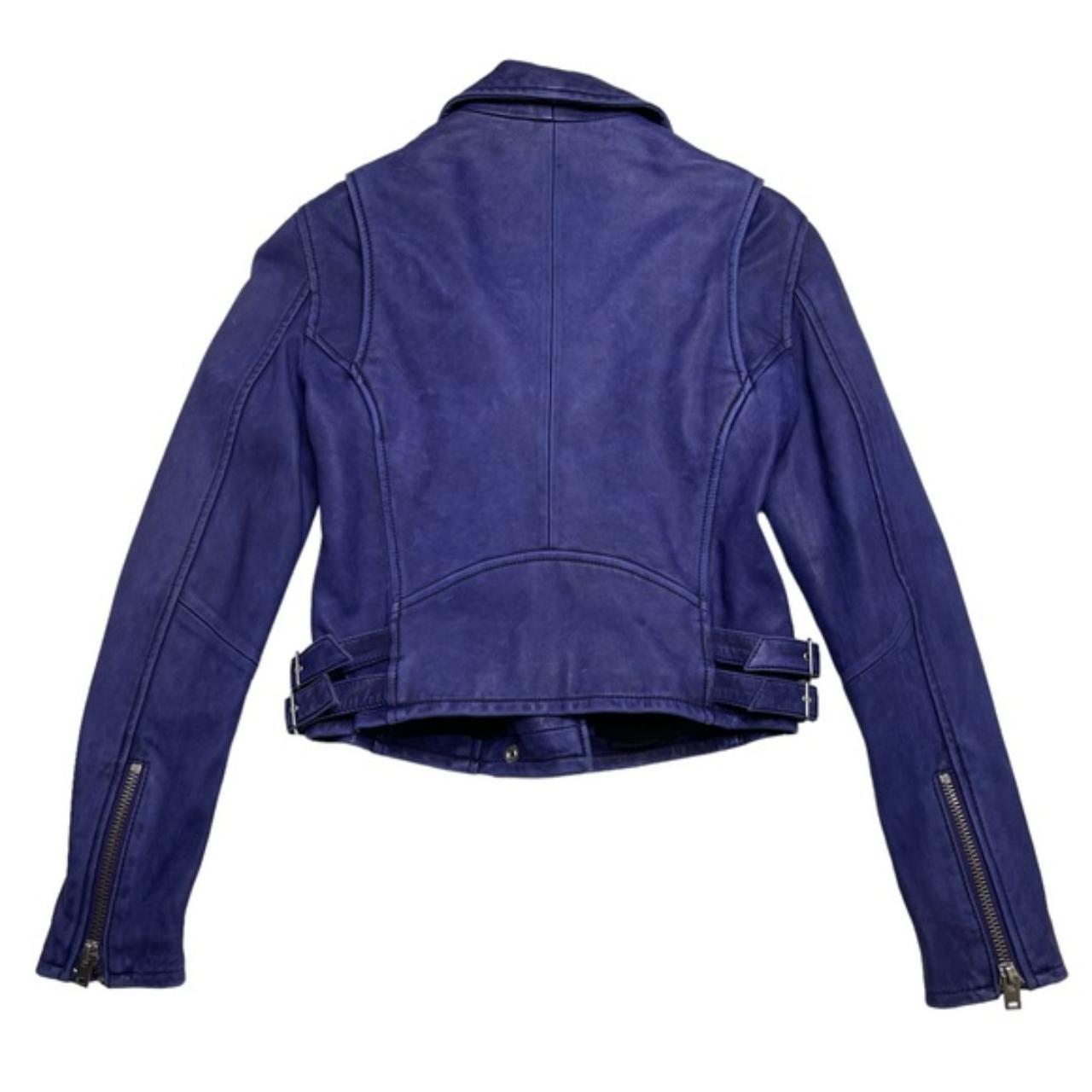 Iro purple leather on sale jacket