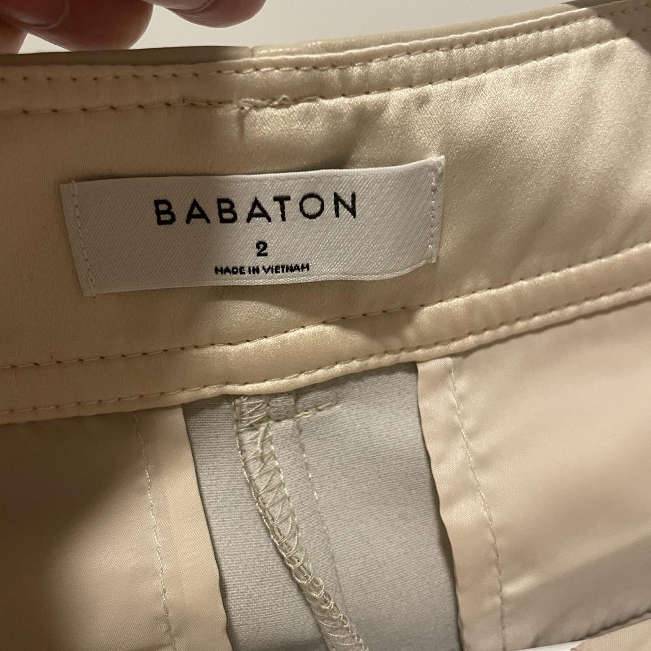 Babaton New Command Pant Leather Pant Color Sand - Depop