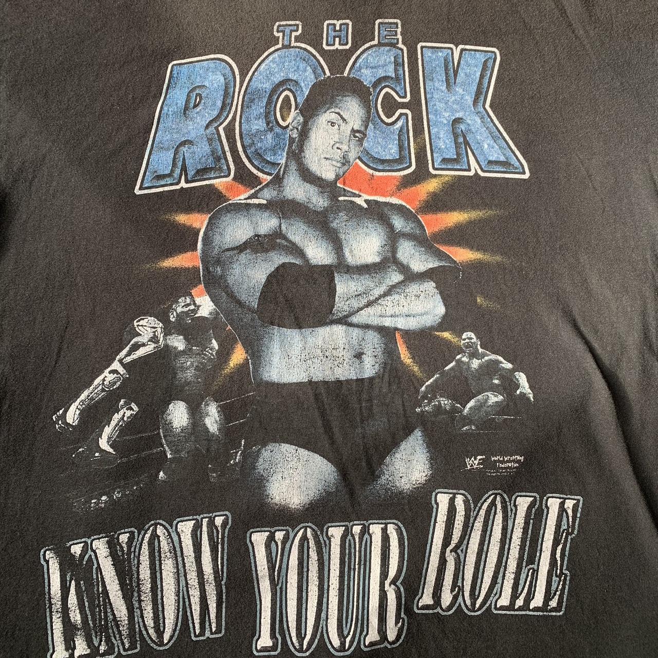 Vintage 90s, 1999 the rock WWF Wrestling t shirt ,... - Depop