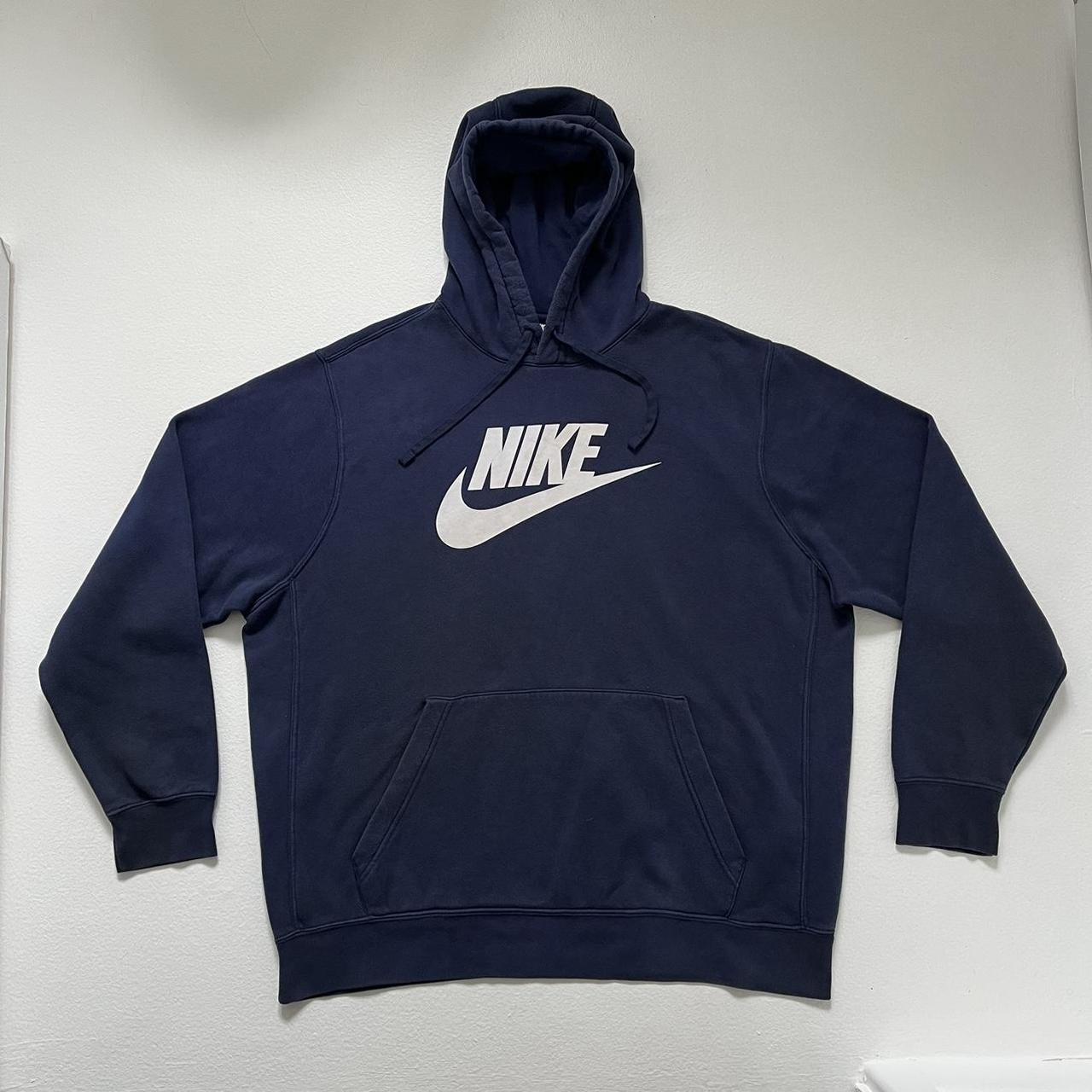 Vintage navy Nike hoodie - XXL Vintage navy blue... - Depop