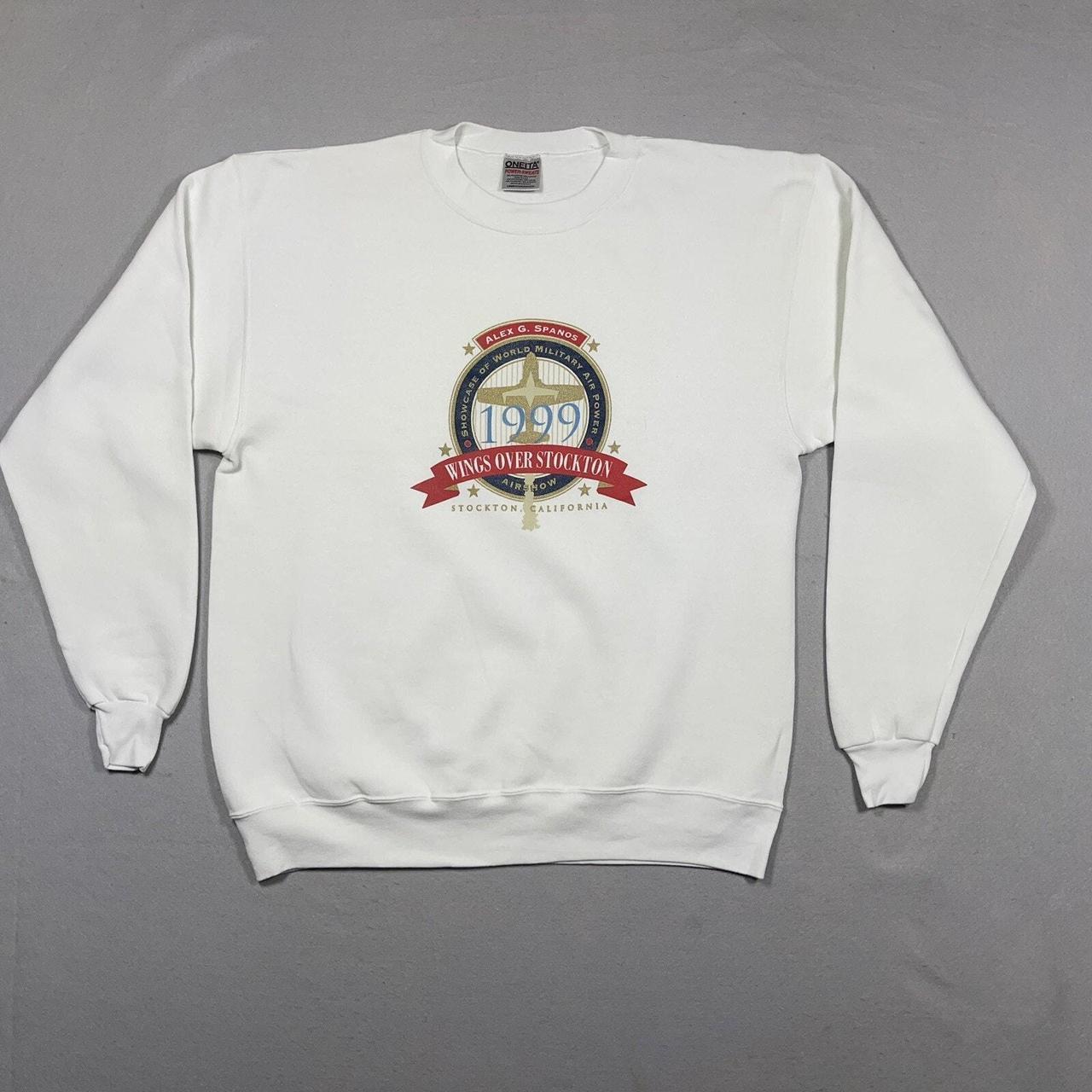 Oneita Men's Sweatshirt - White - L – VTG Sweatsh… - image 1