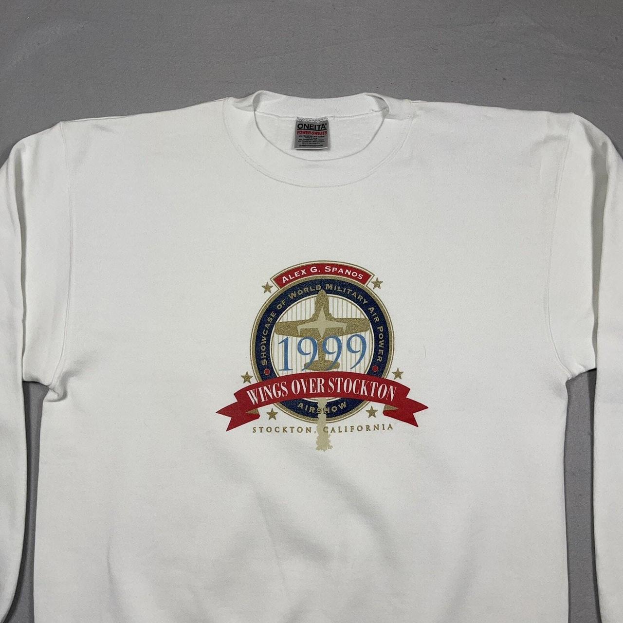 Oneita Men's Sweatshirt - White - L – VTG Sweatsh… - image 2