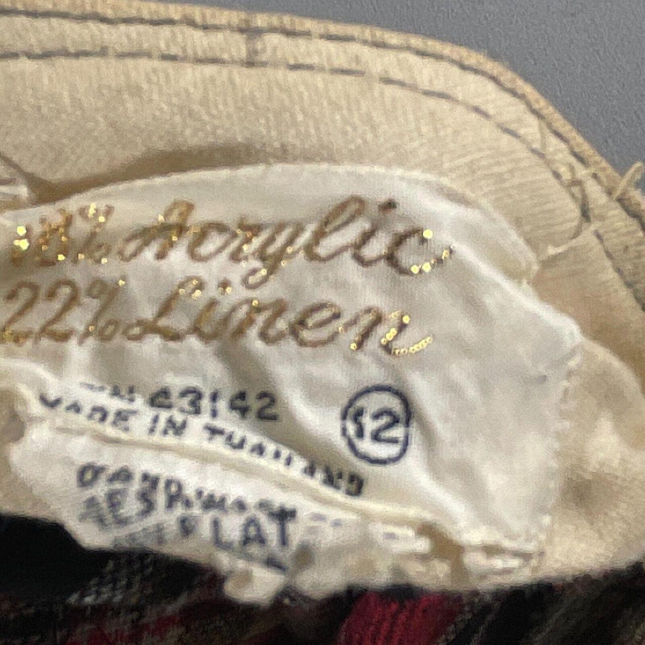 Women's Pants - Red/Grey - 12 – VTG 70s Plaid Bel… - image 7