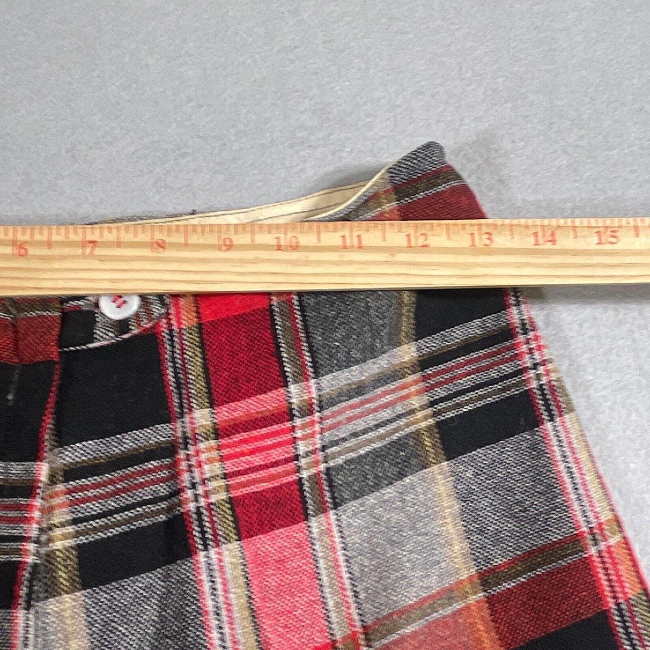 Women's Pants - Red/Grey - 12 – VTG 70s Plaid Bel… - image 6