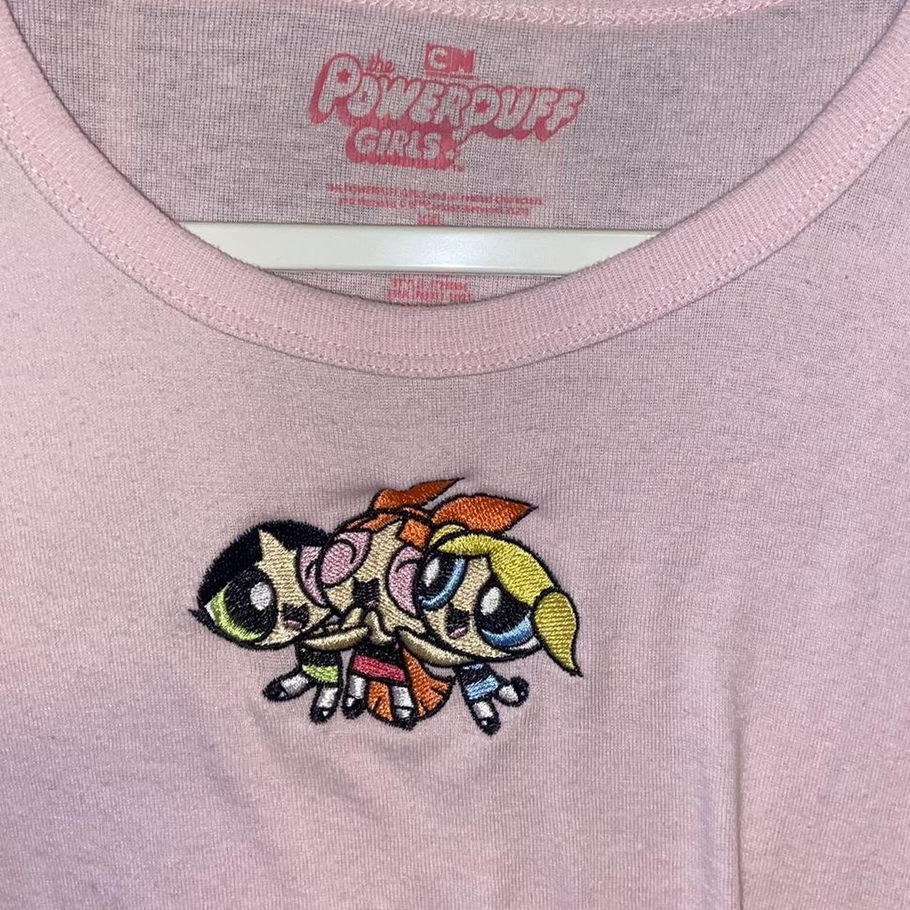 target pink top with powderpuff girls embroidered... Depop
