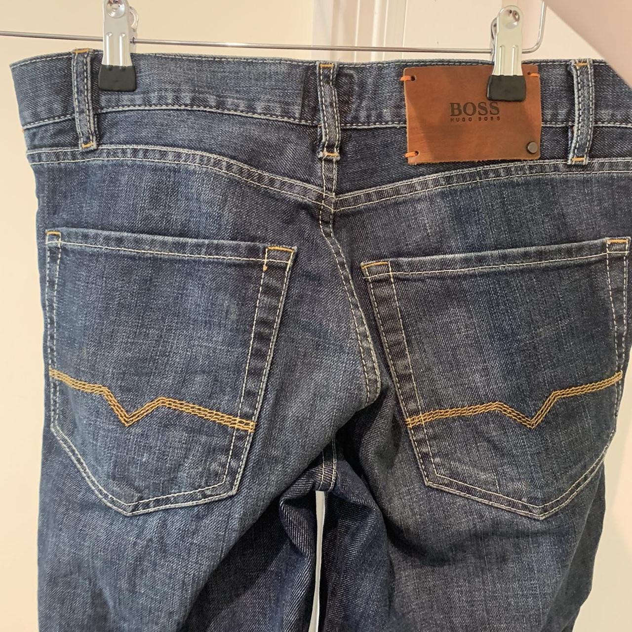 Hugo boss baggy fit dark blue jeans pocket detail - Depop