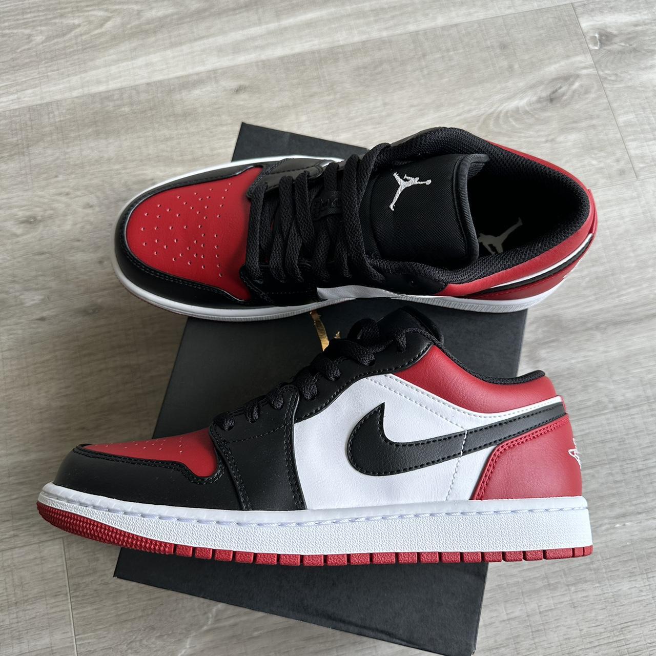 Jordan Men's Black and Red Trainers | Depop