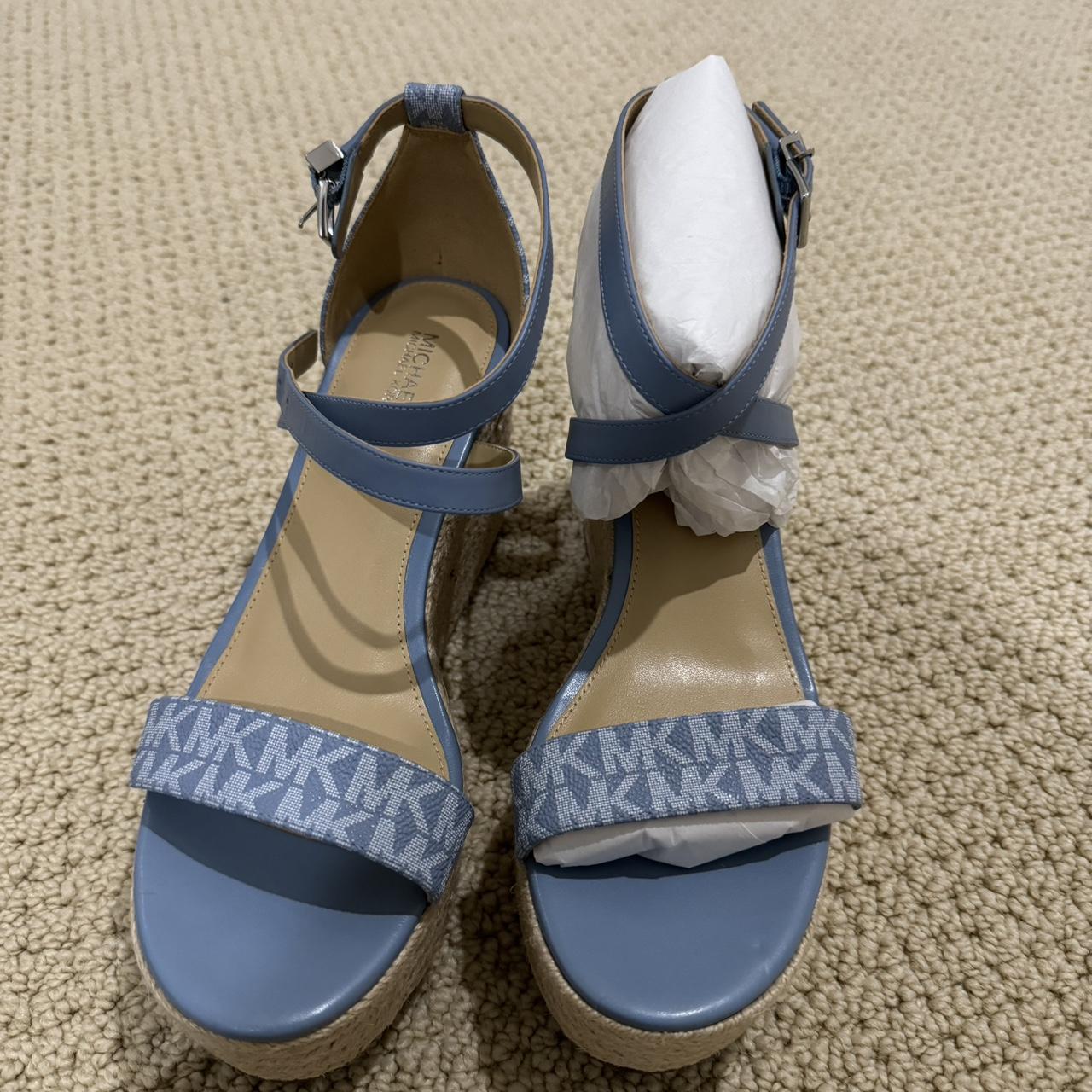 Michael kors on sale wedges blue