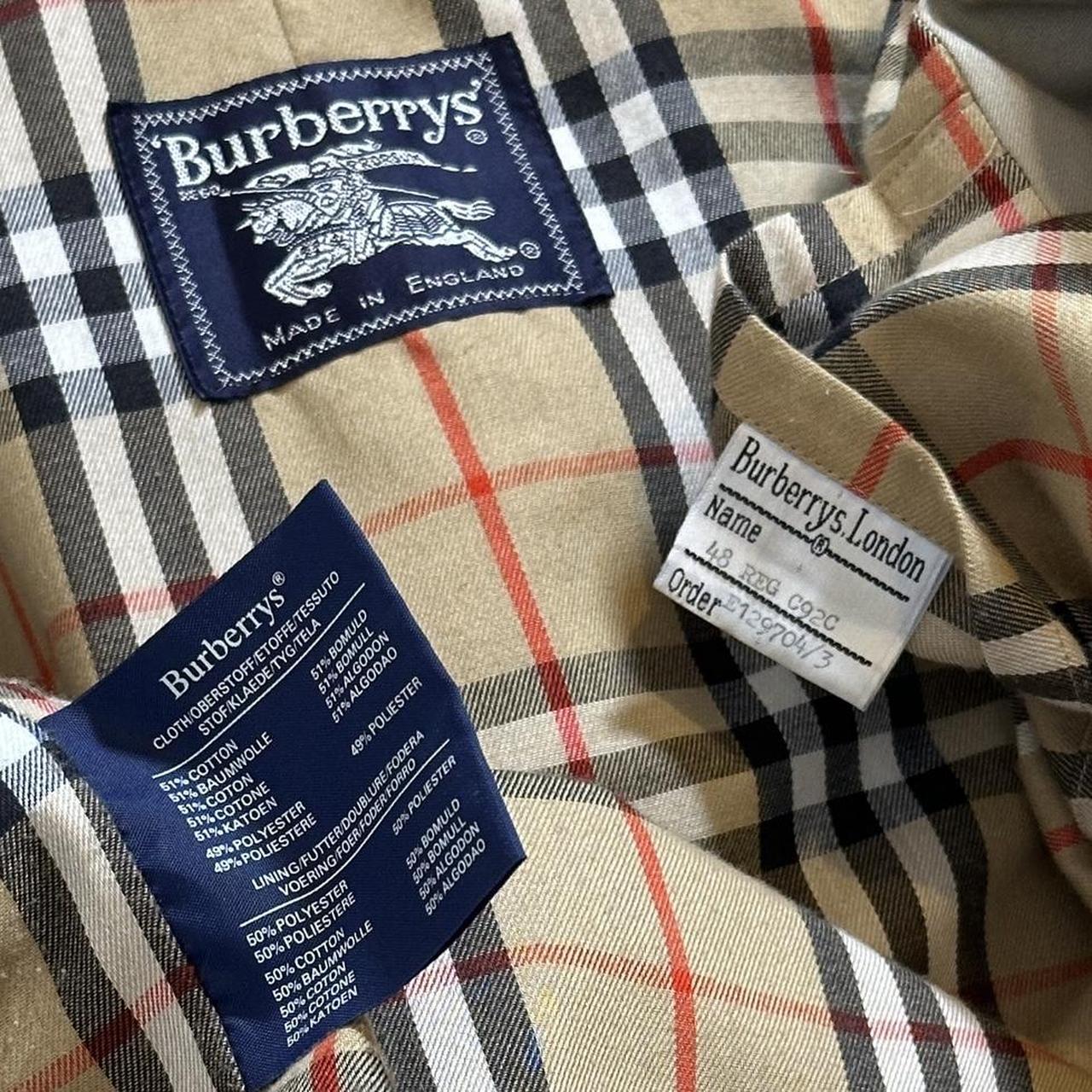 Vintage Burberry Macintosh raincoat with nova check... - Depop