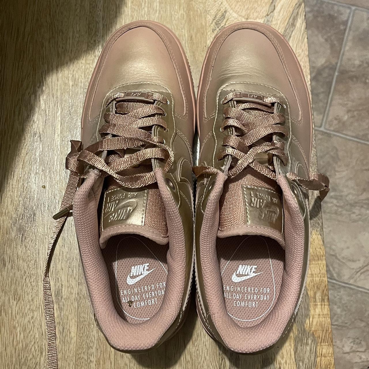 womens rose gold air force 1
