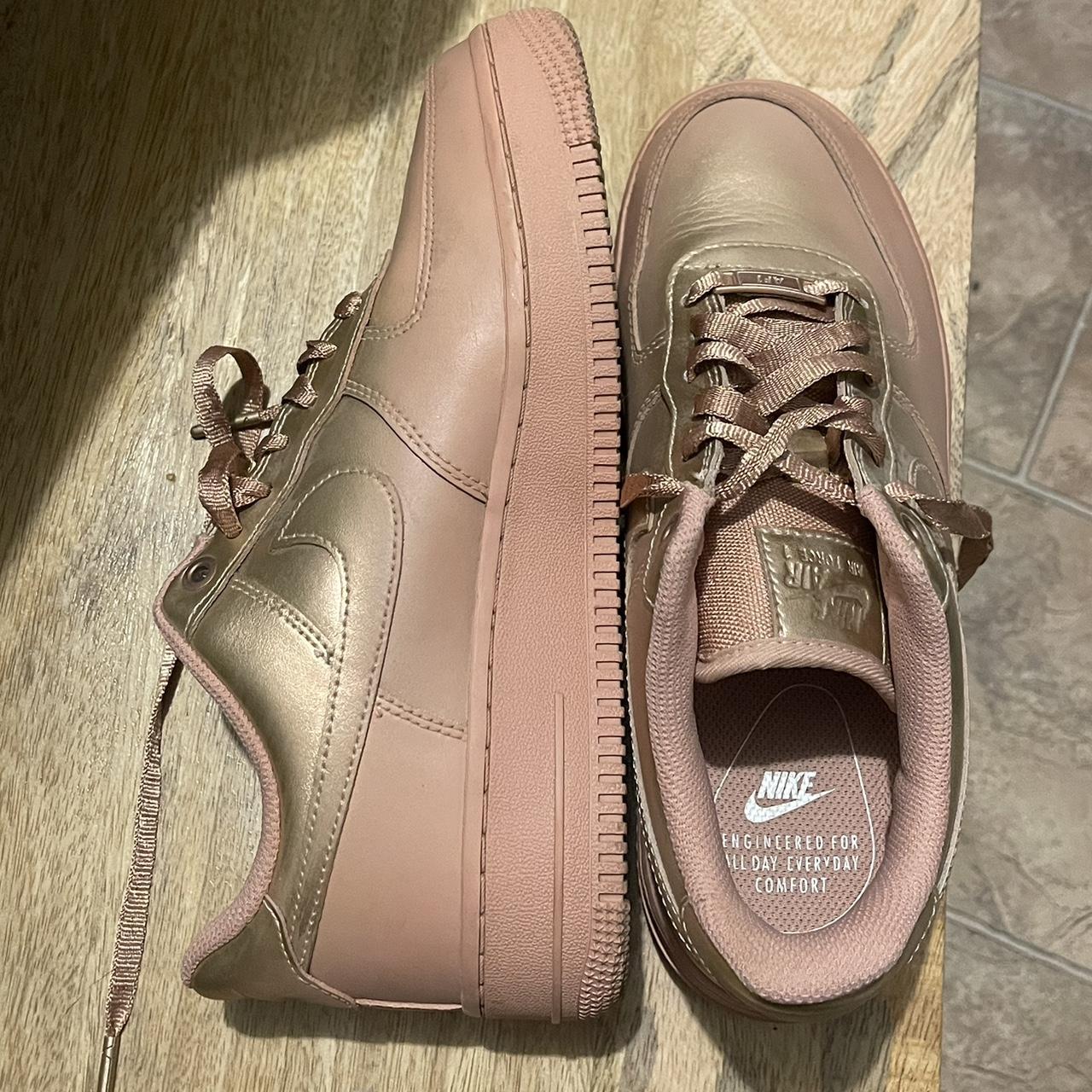 womens rose gold air force 1