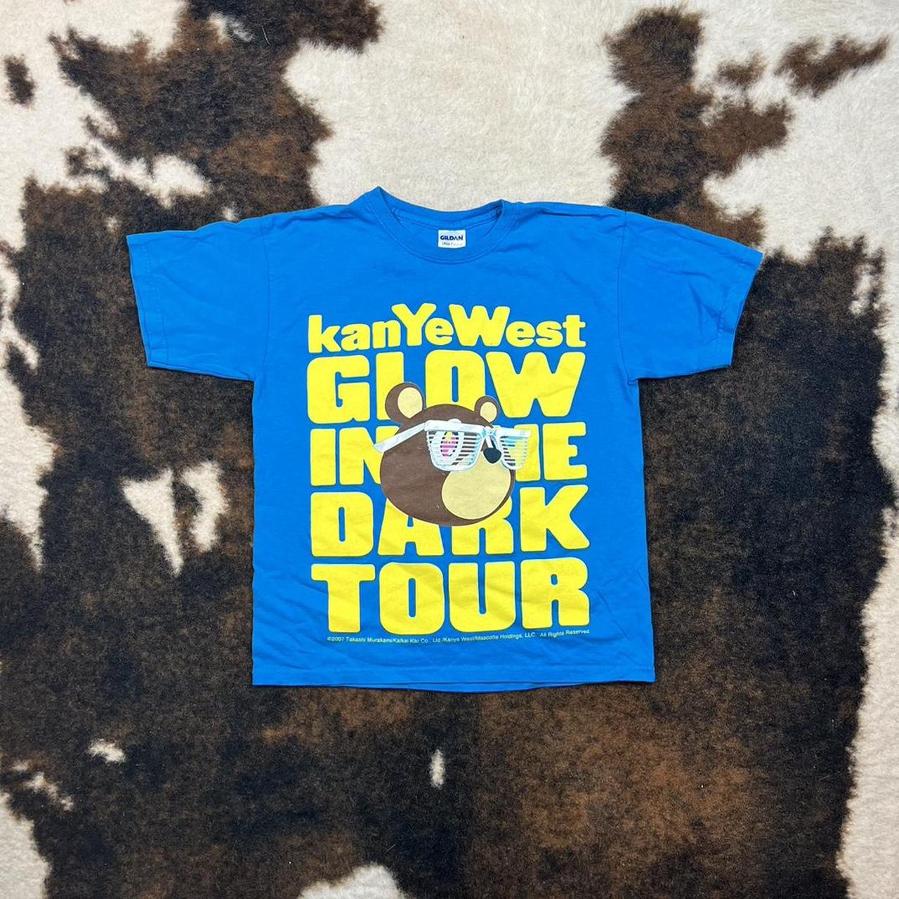 2007 Kanye West Glow In The Dark Tour T-shirt Big... - Depop