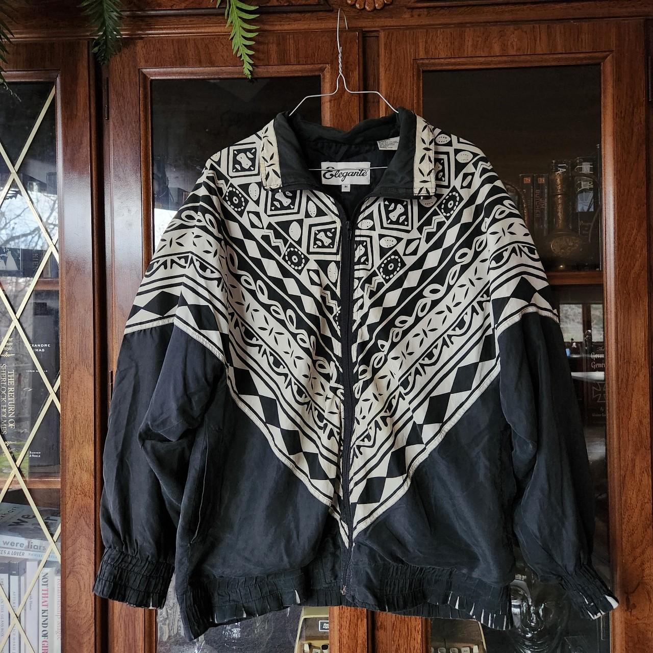 【LUIK】1990s zip-up silk jacket LUIK】1990s zip-up silk jacket