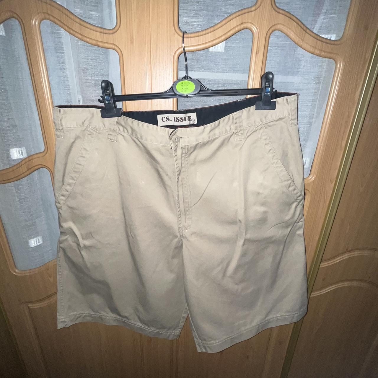 Big baggy Kahki shorts - 40” waist, with a belt have... - Depop