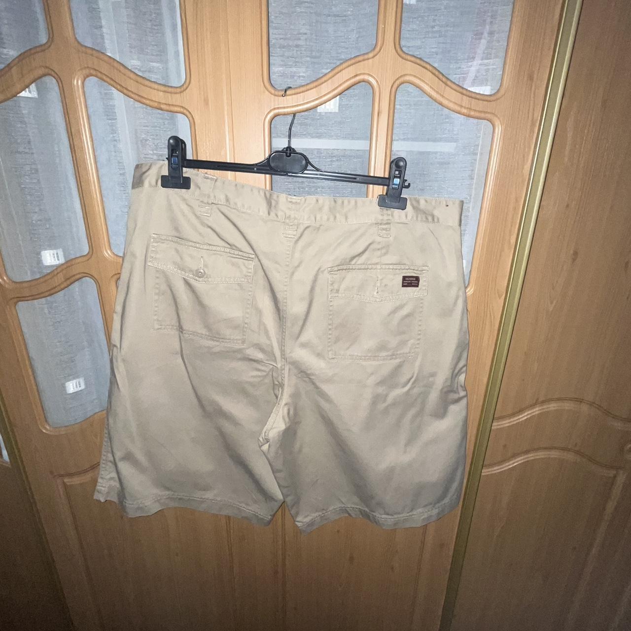 Big baggy Kahki shorts - 40” waist, with a belt have... - Depop