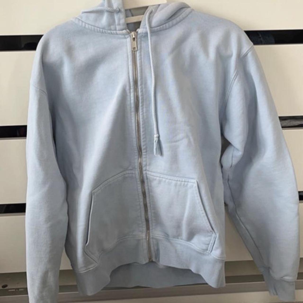 Brandy Melville Women's Blue Hoodie | Depop