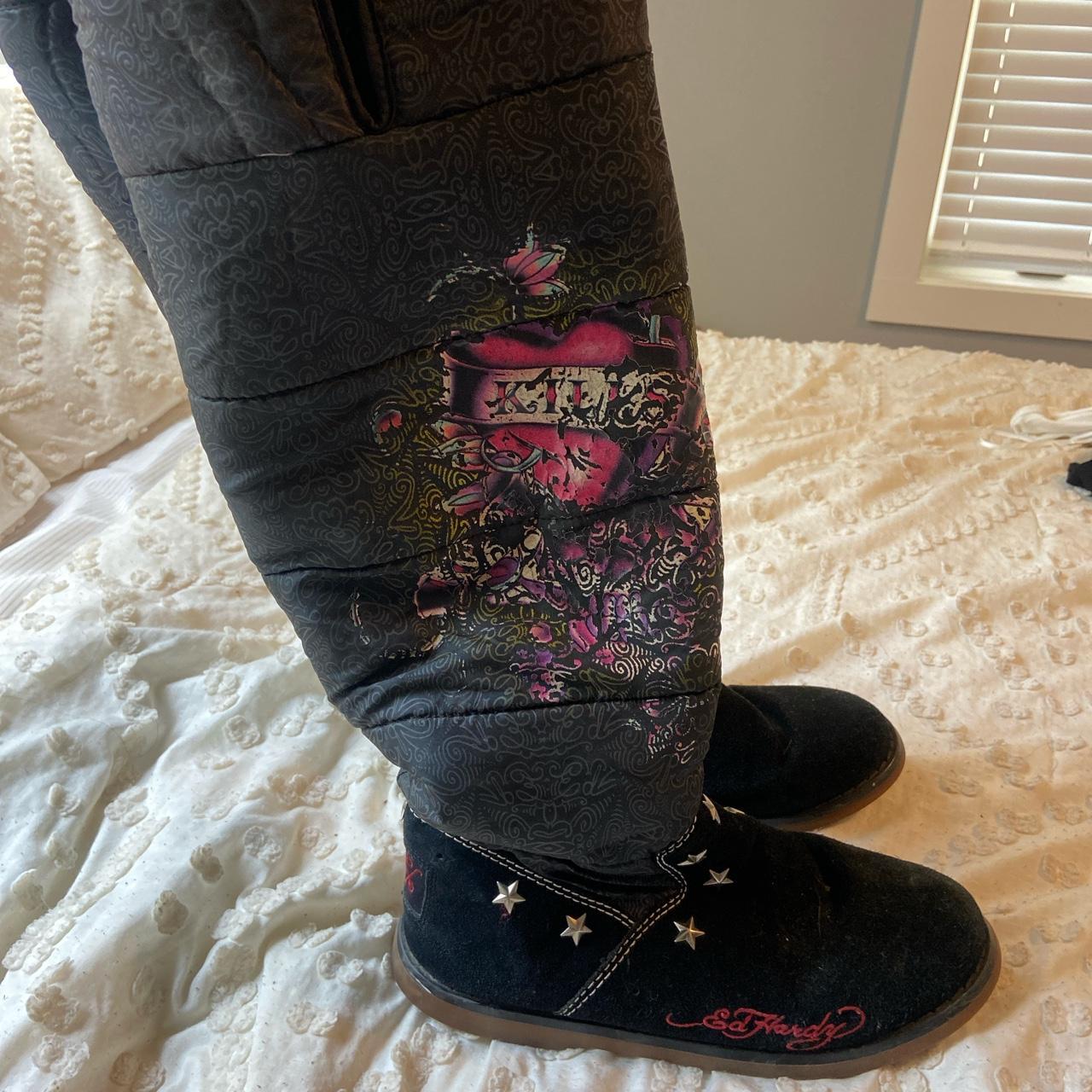 vintage y2k ed hardy boots