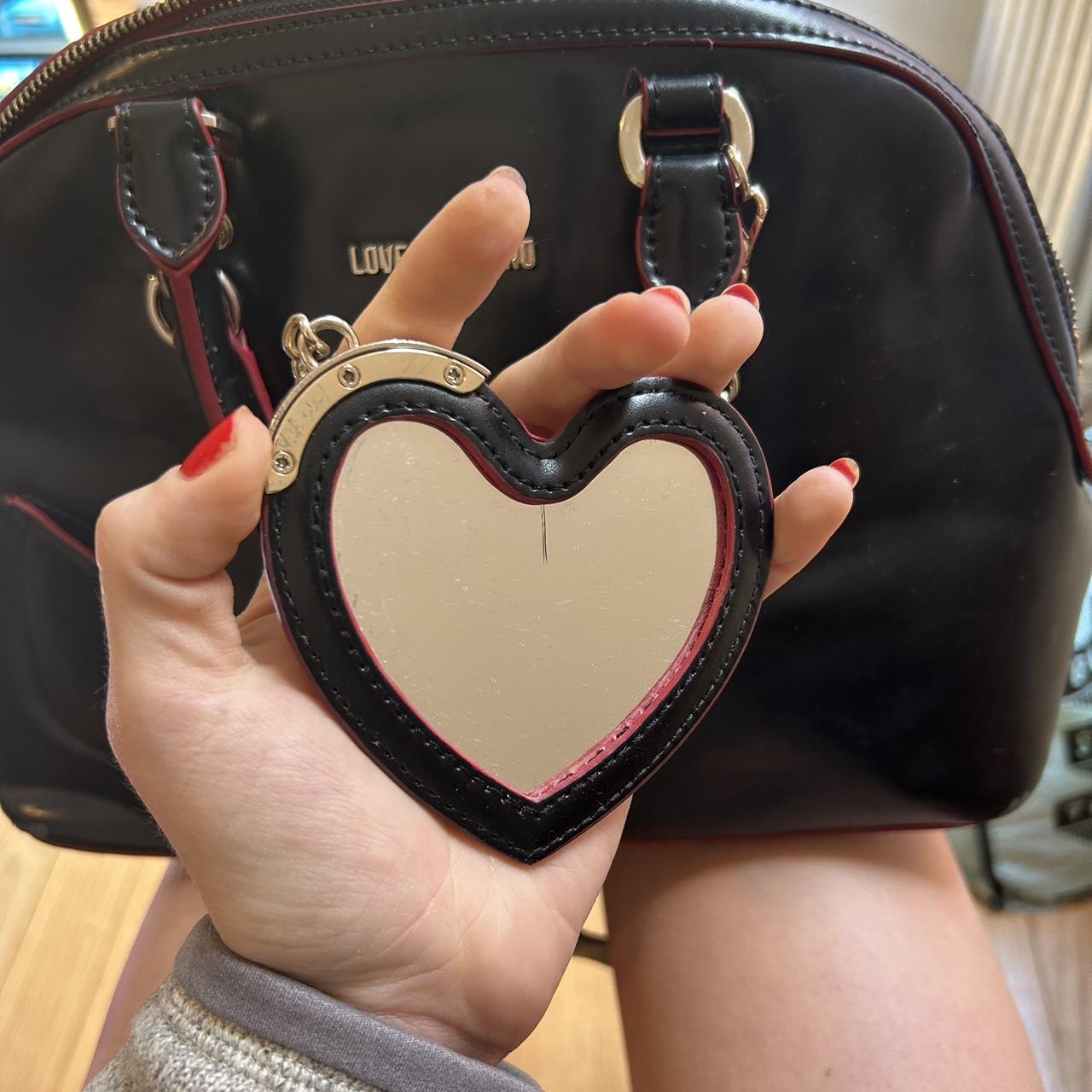 Leather Moschino Heart Shaped Bag Love Moschino Women's Heart Mirror