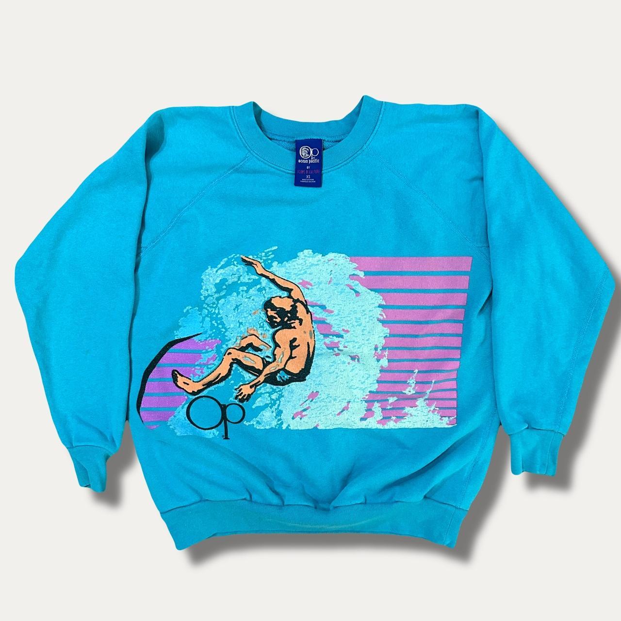 Vintage 90s Y2K OP Ocean Pacific Graphic Skate Surf Hoodie