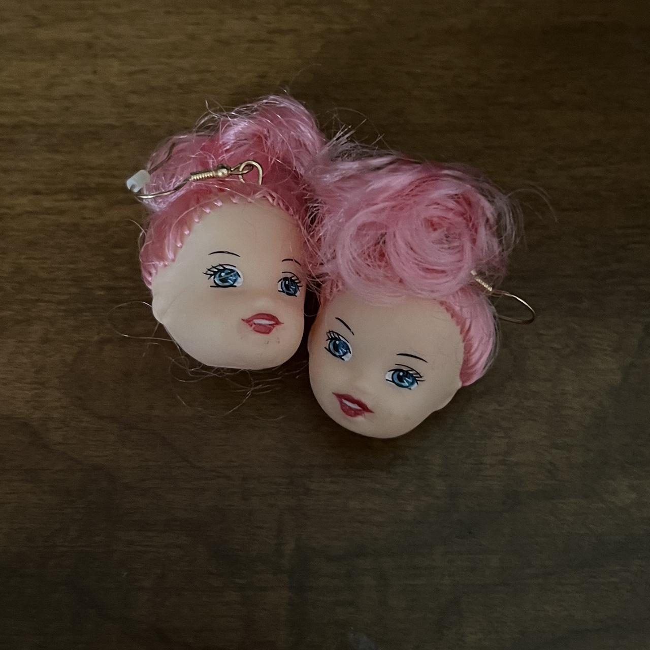 Barbie doll head on sale earrings