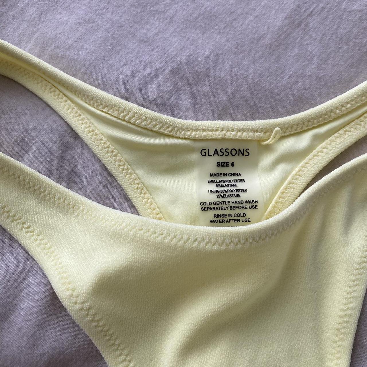 Glassons Thong Bikini Bottom Yellow Never Worn Depop