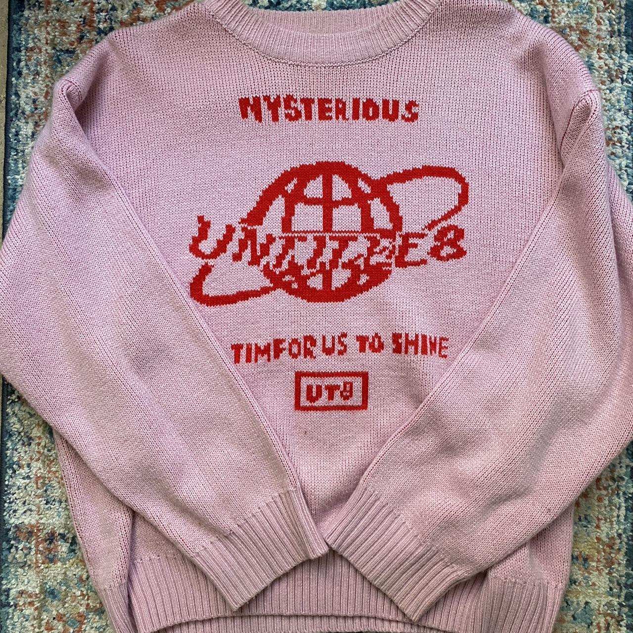 Cider Women's Pink Sweatshirt Depop
