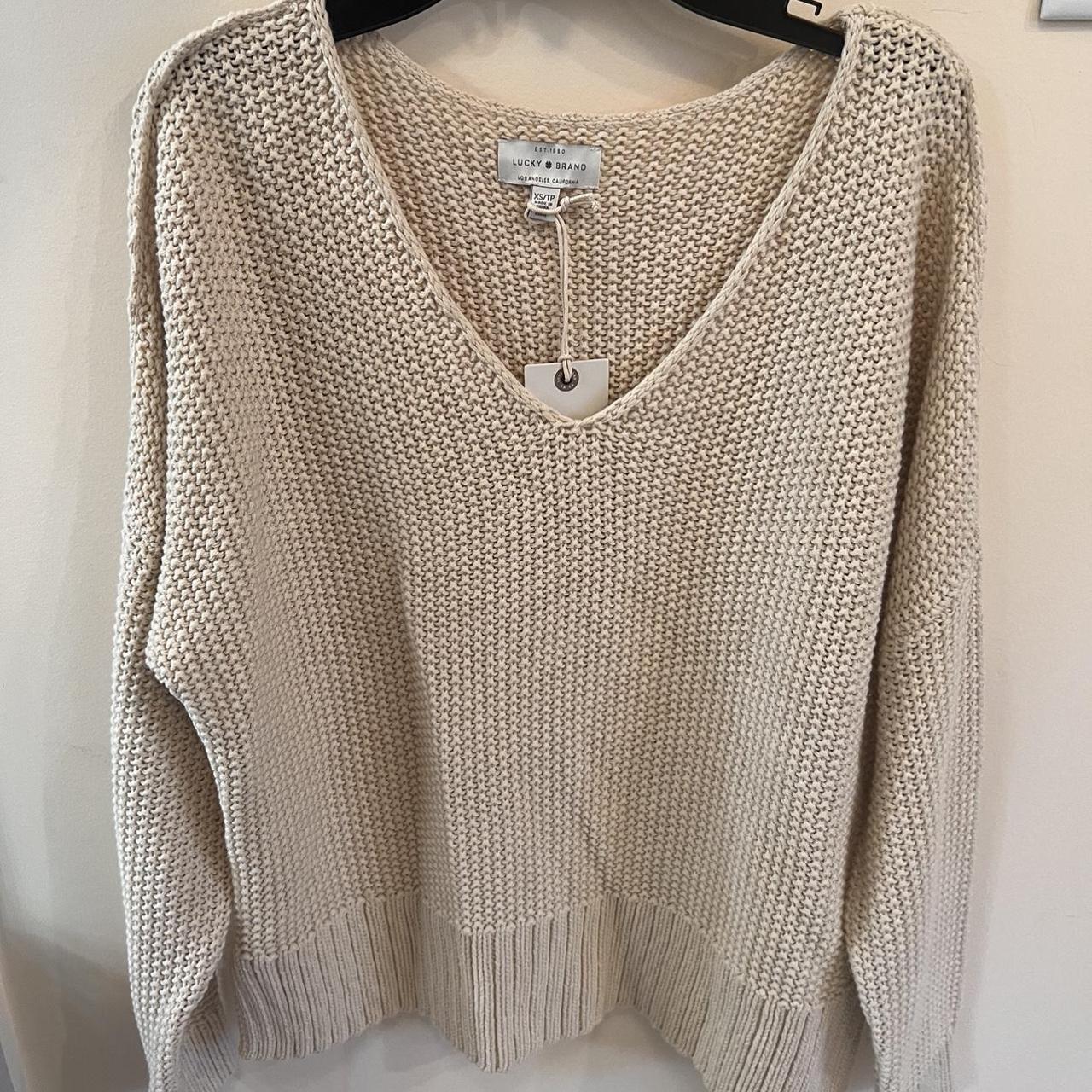 Lucky Brand Cloud Soft Cashmere Blend V-Neck Sweater - Depop