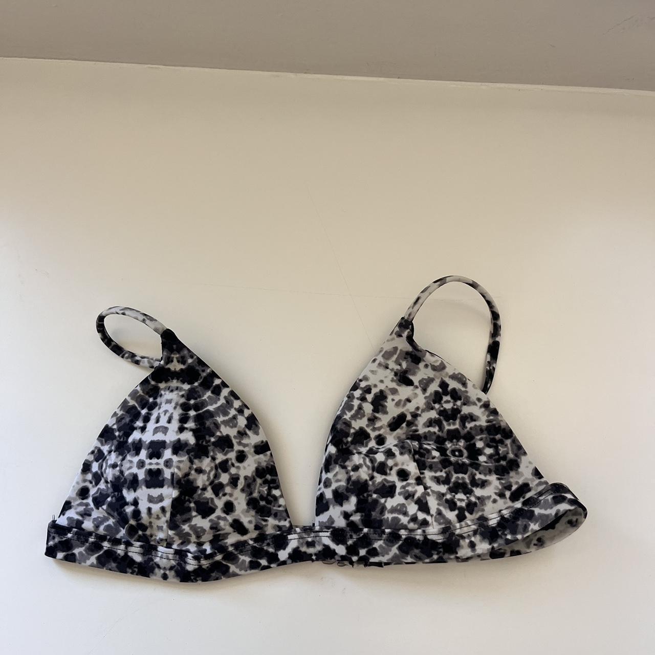 hollister swim black and white patterned bikini