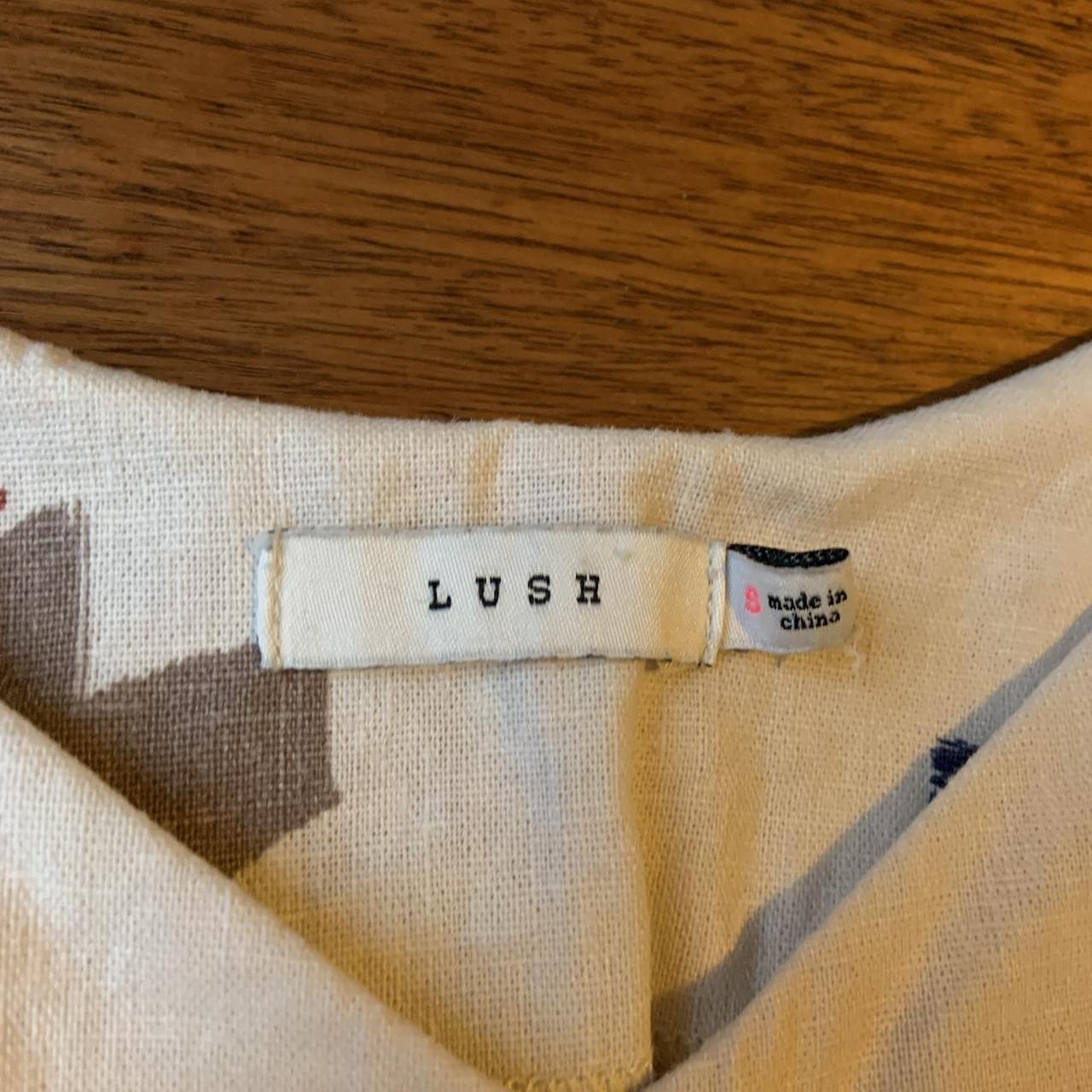 LUSH Clothing Women's Cream Dress Depop