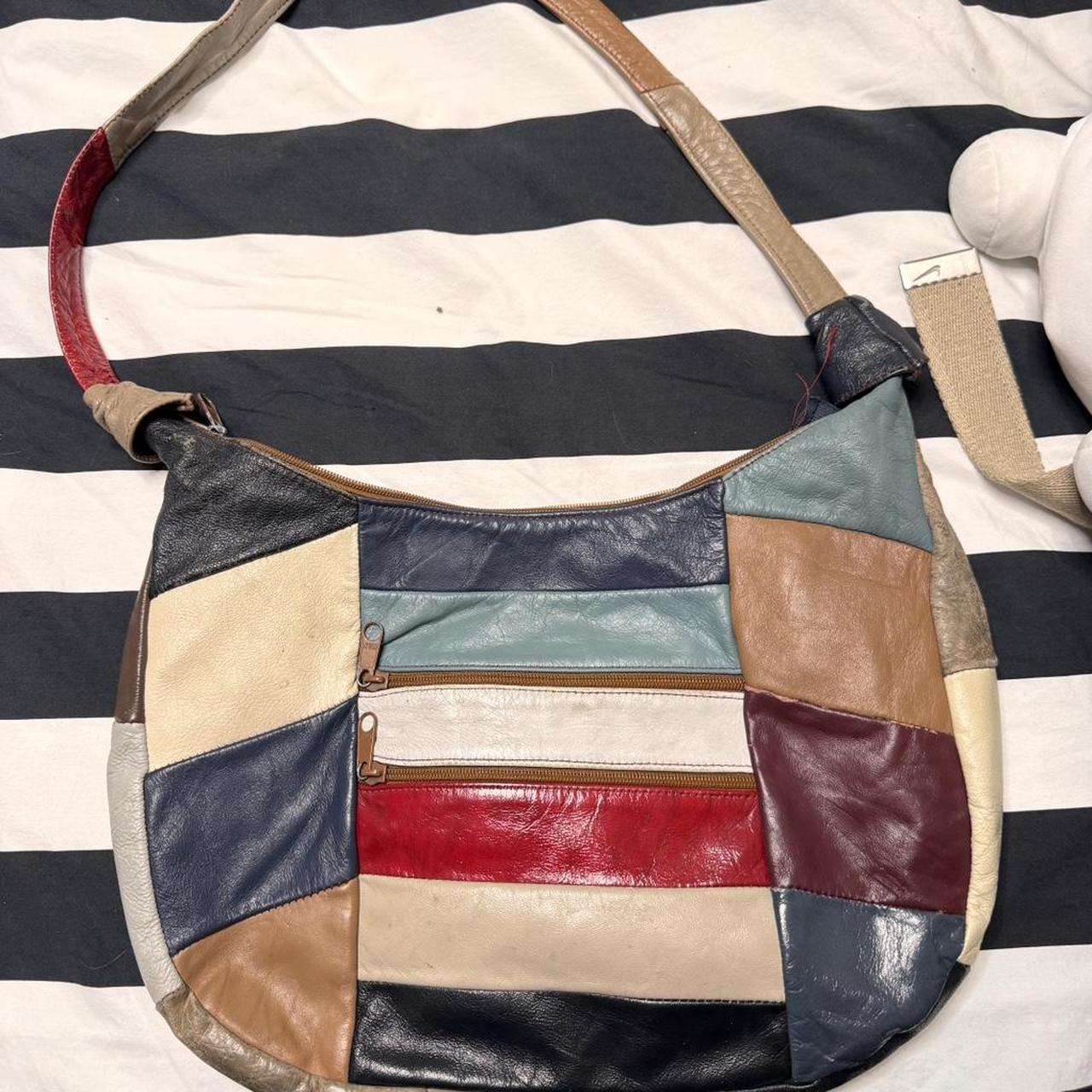 Women's Satchels - Multi – Patch work leather sat… - image 1