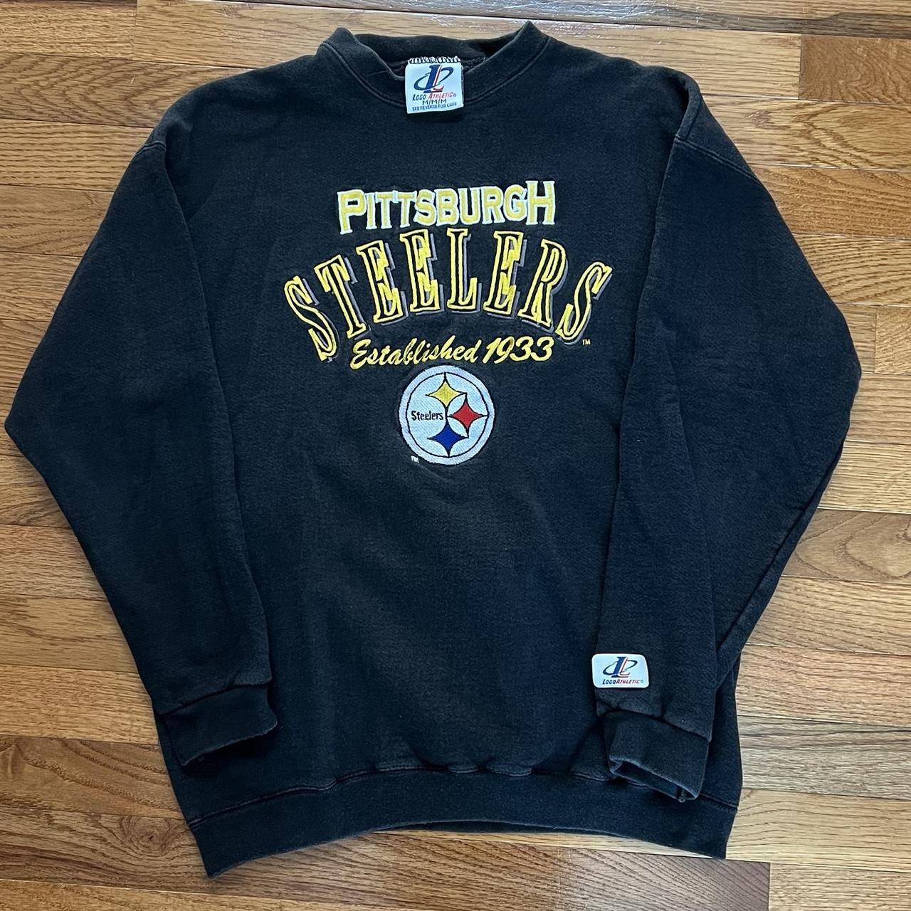 Vintage NFL Pittsburgh Steelers Men's Sweatshirt - Depop