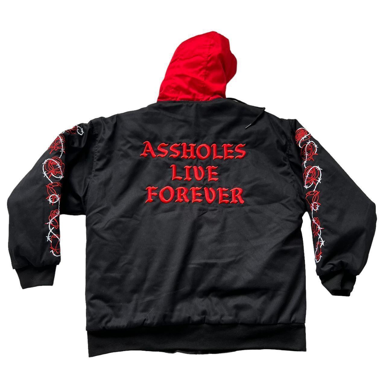 Deals Assholes Live Forever Black Puffer Jacket