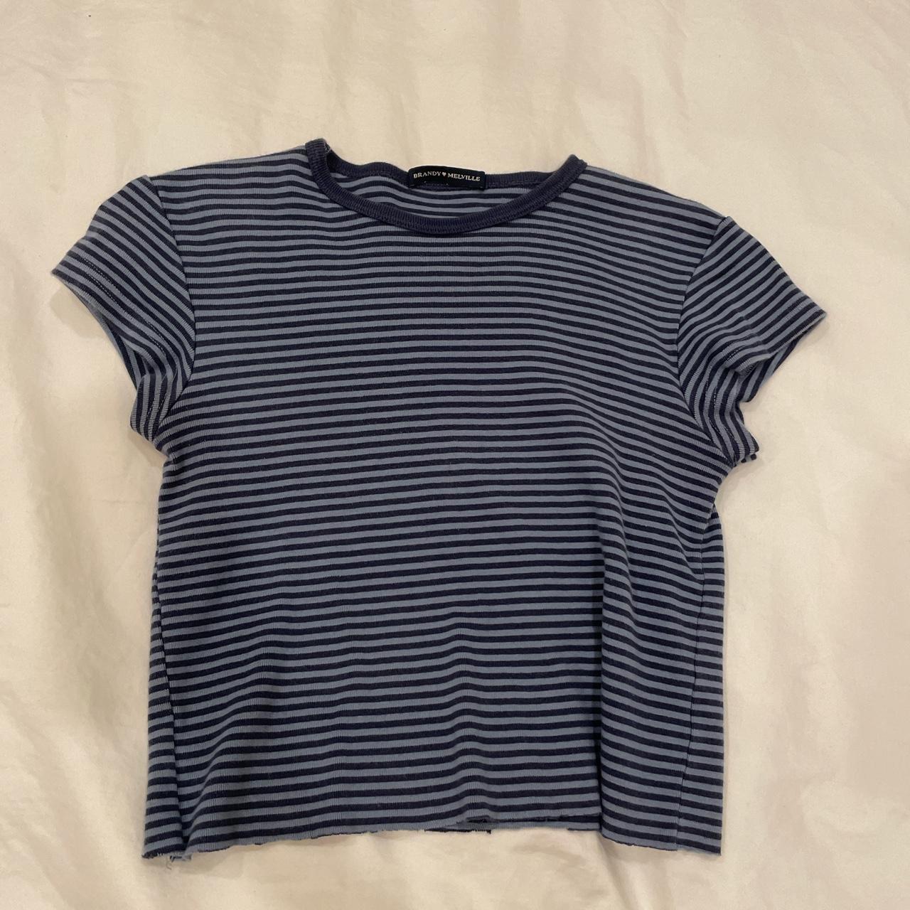 Striped blue brandy shirt! Fits a size... Depop