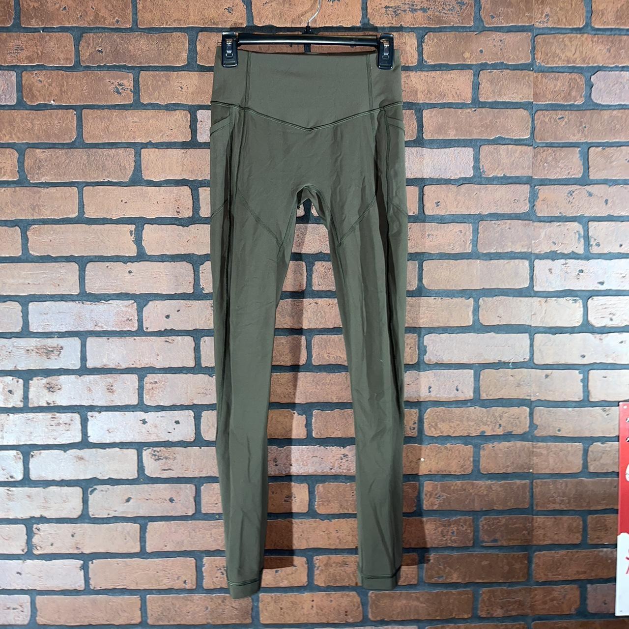 Size 6 Lulu Lemon Green Leggings With