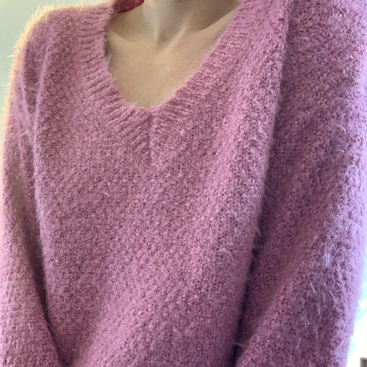 Super soft, fluffy pink jumper. Size... - Depop