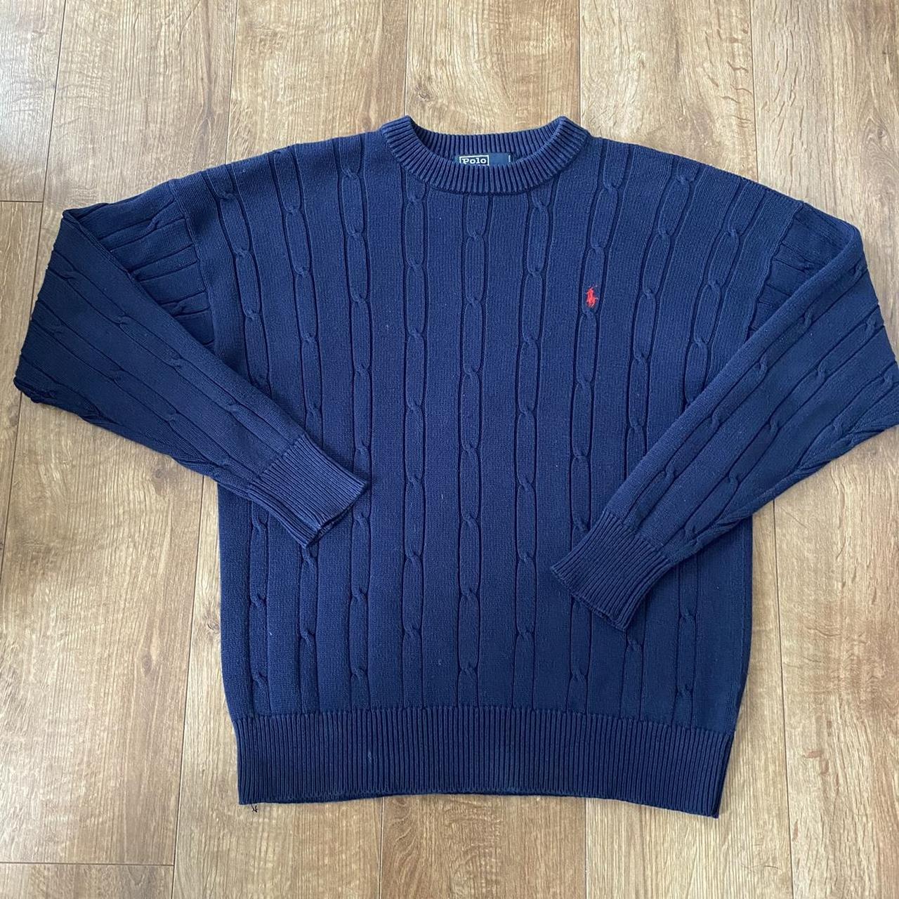 Ralph Lauren Men's Navy Jumper | Depop