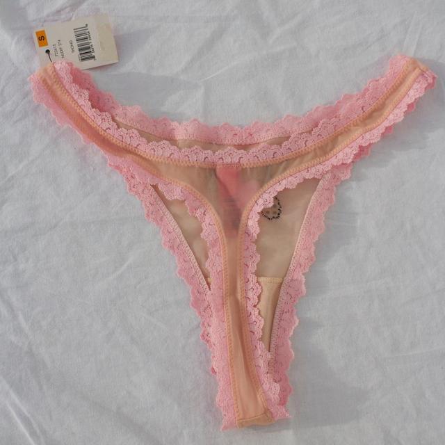 Pink See Through Butterfly Panties Y2k 2000 Genuine Vintage Dead Stock  Thong Underwear 