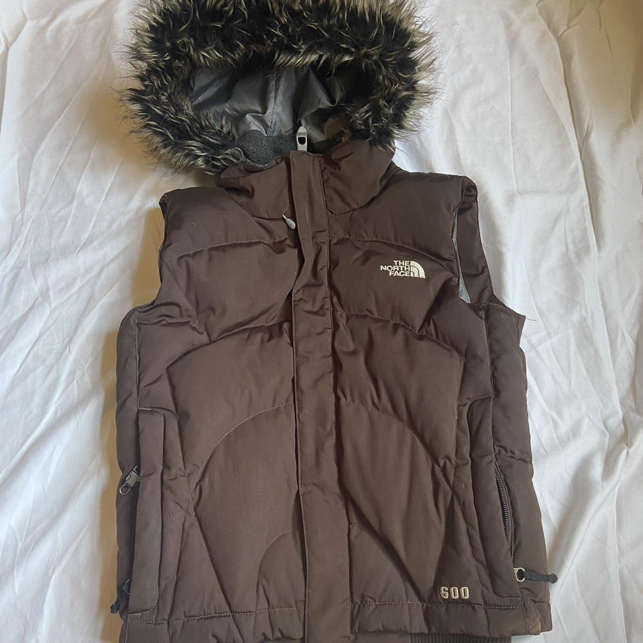 north face fur vest