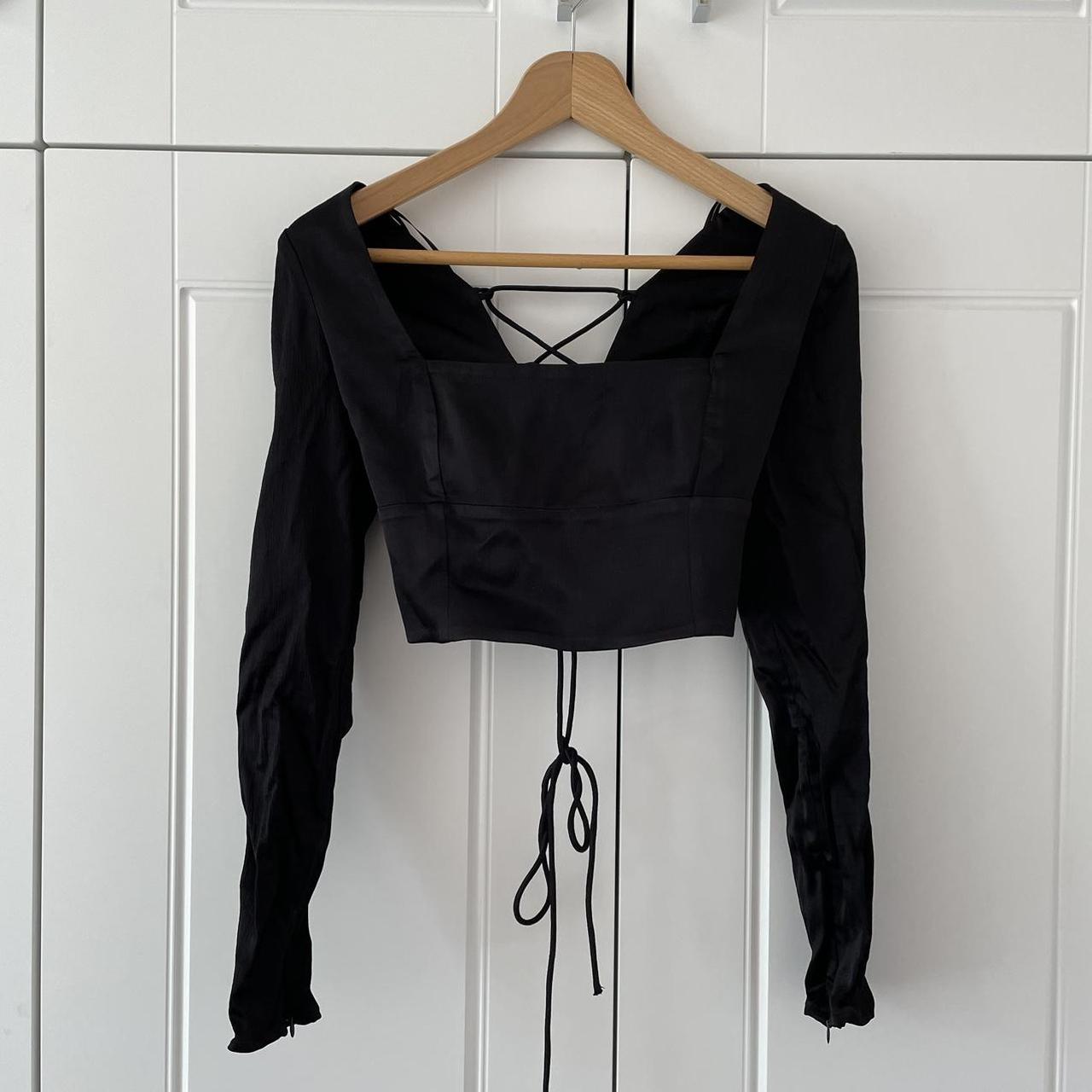 Zara black corset back top Brand new and never... Depop