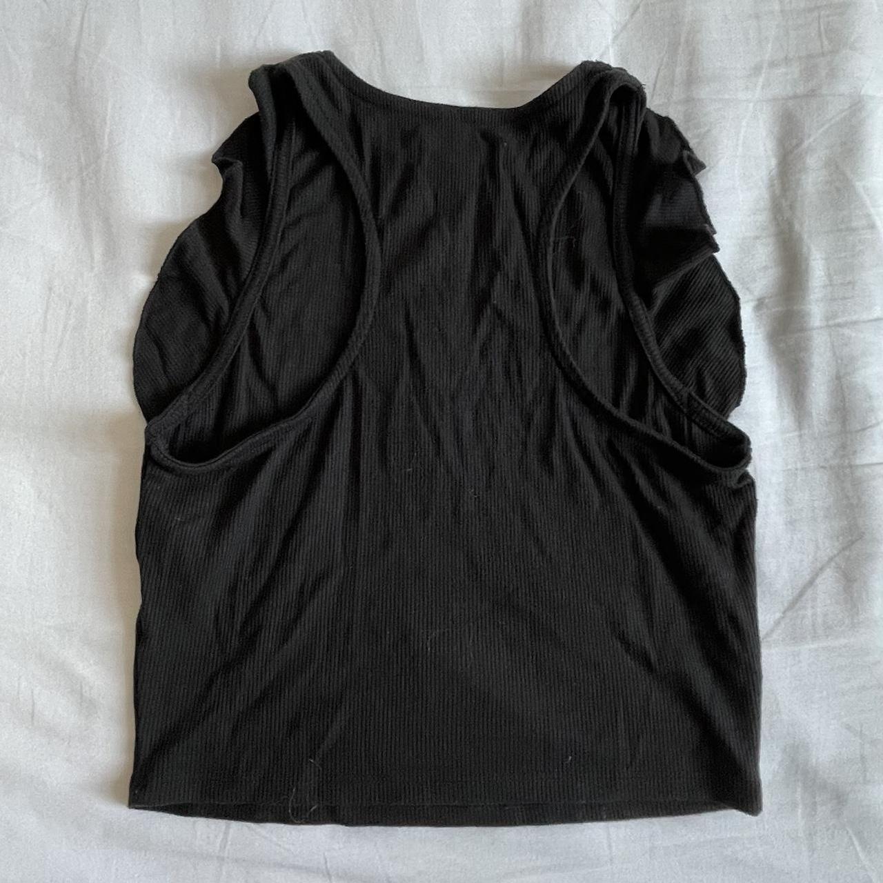 Hollister black ruffled tank Size S #tanktop... - Depop