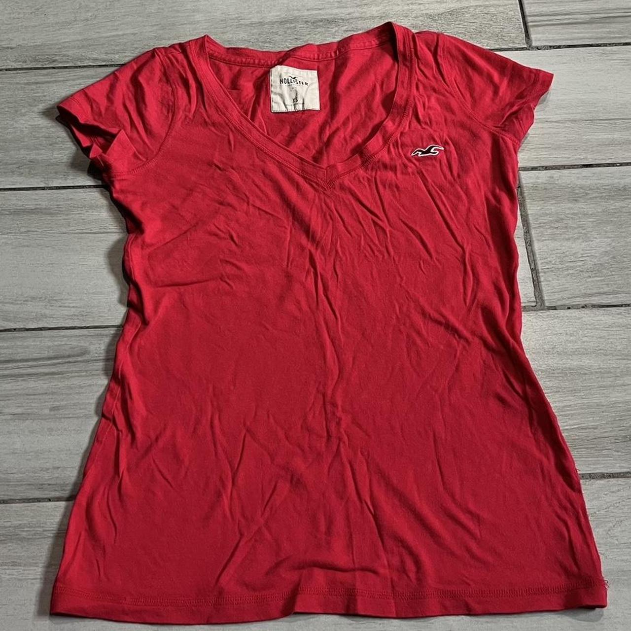 womens red and white striped Hollister shirt – RenewedtoYou