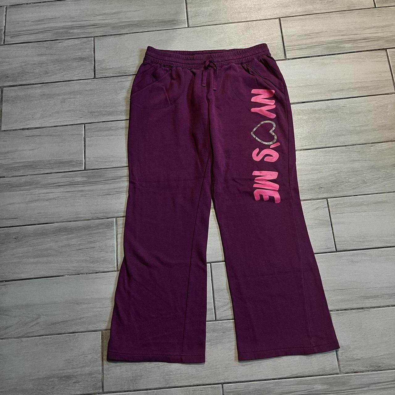 Y2K flare sweat pants Size large “New York love's - Depop