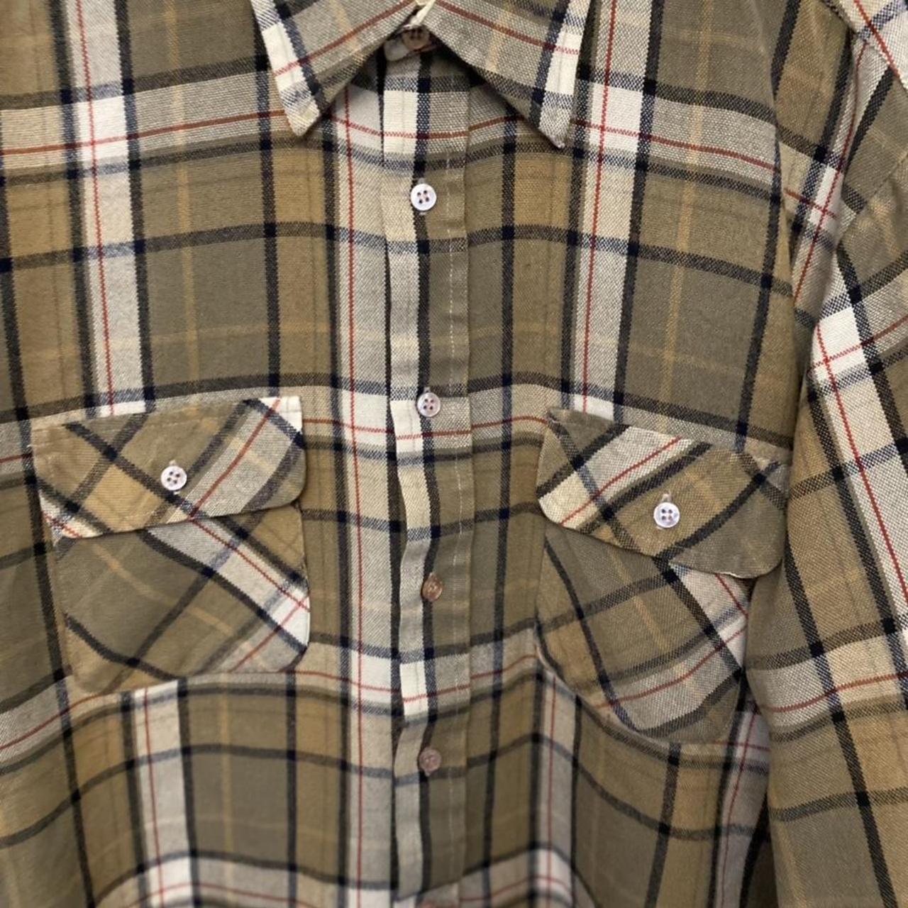 Vintage 1990s Back Packer Plaid Flannel Button up Shirt / 