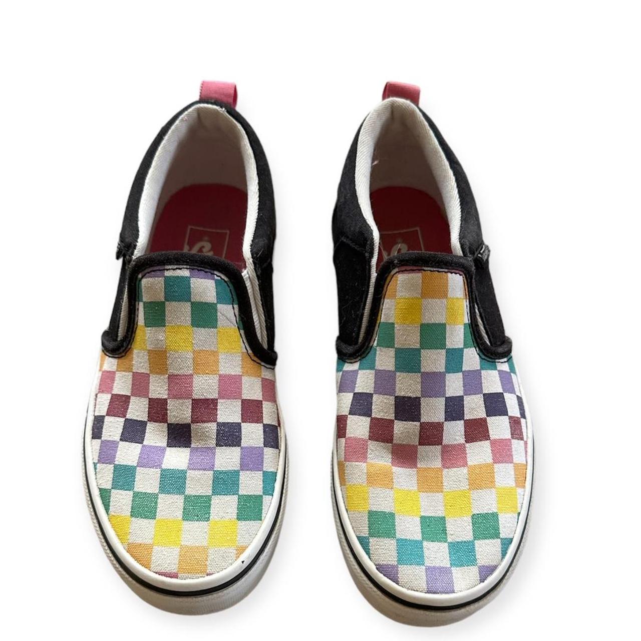 Toddler rainbow hotsell checkered vans