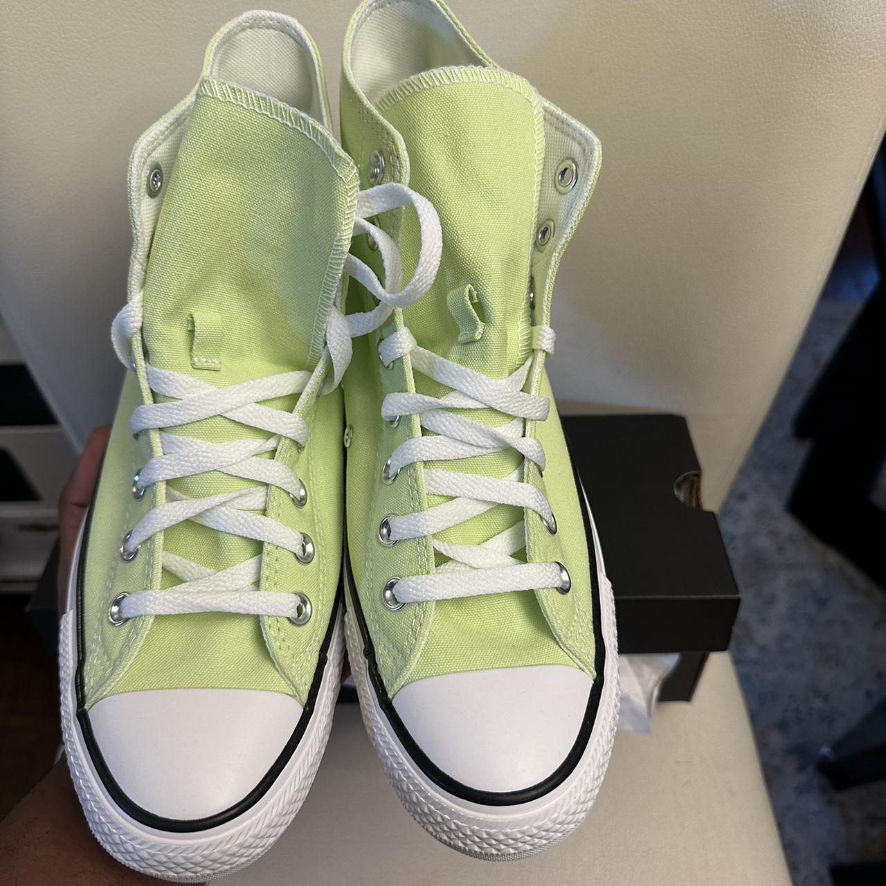 Lime green high outlet top converse