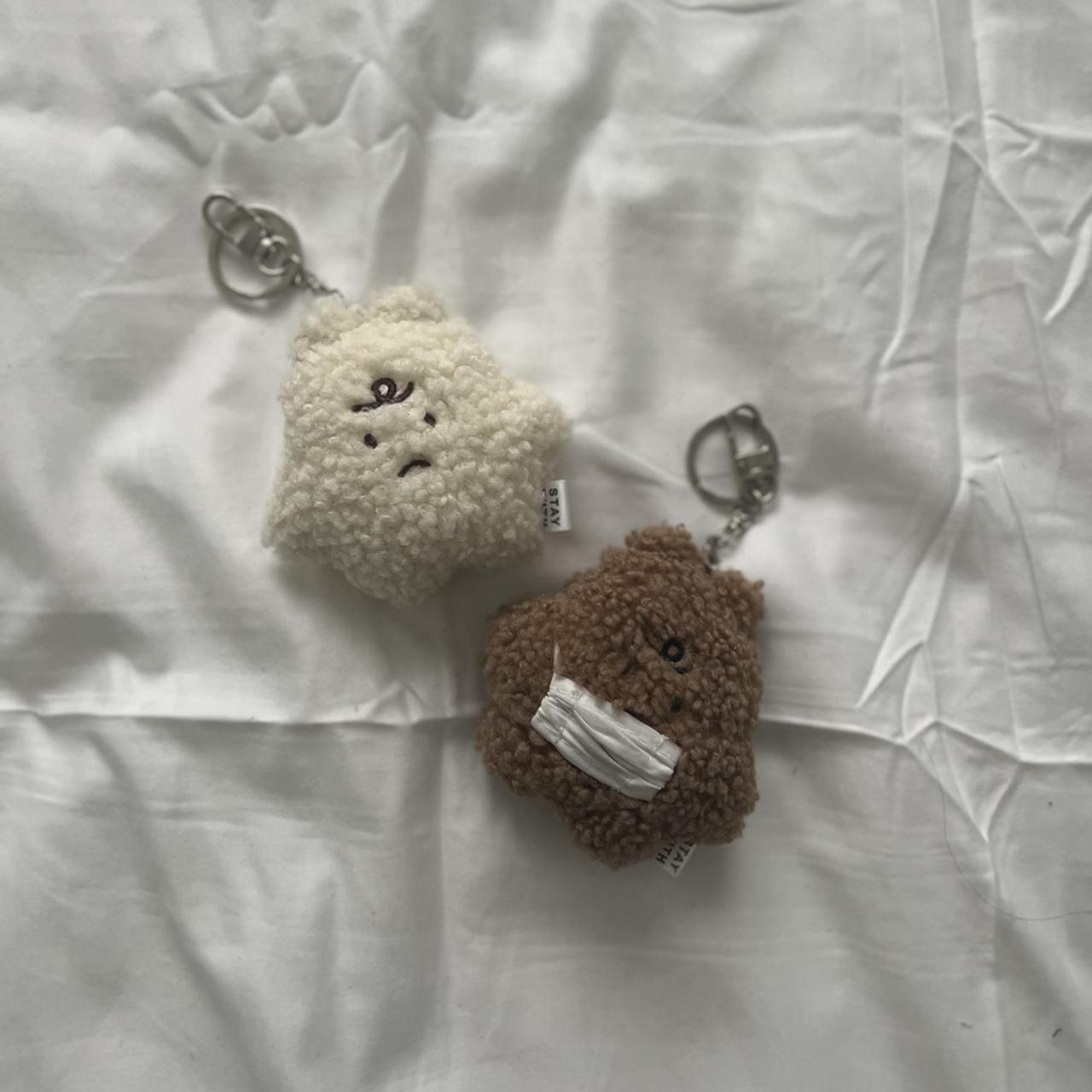 cute acubi style plush keychain set - Depop