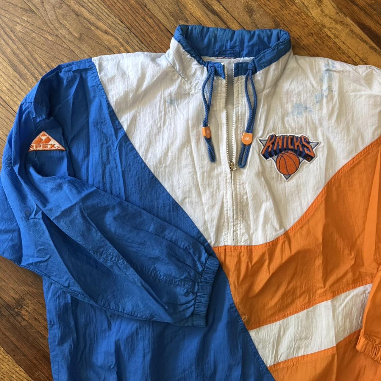 【古着】APEX ONE nba Knicks ジャケット Vintage New York Knicks Apex One Parka Jacket With Hood Full