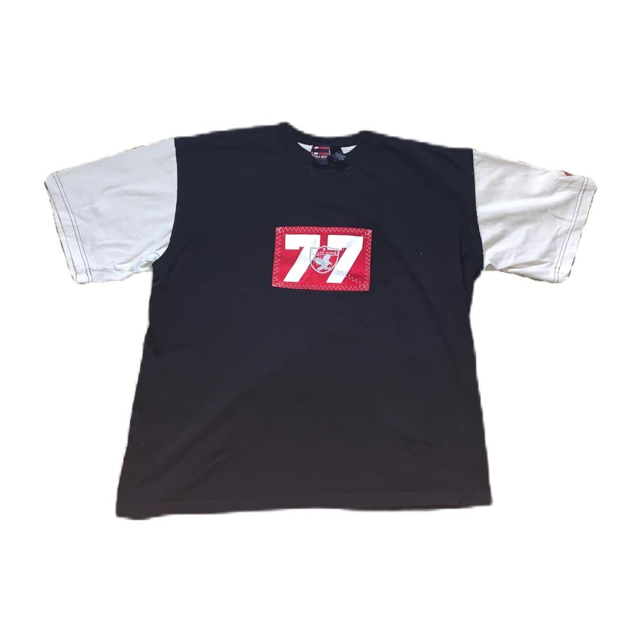 Bugle Boy Men's Black and Red T-shirt